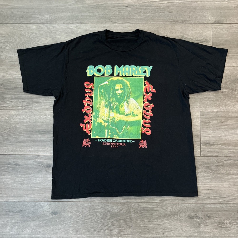 Bob Marley Exodus Mens XL T Shirt Black Short Sleeve